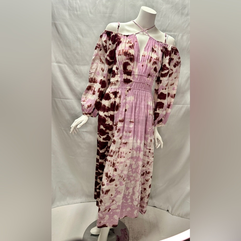 Young Fabulous & Broke Size S Pink Tie Dye Maxi Dress